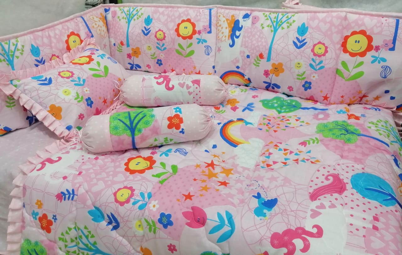 Colory Sunflower Baby Cot Set