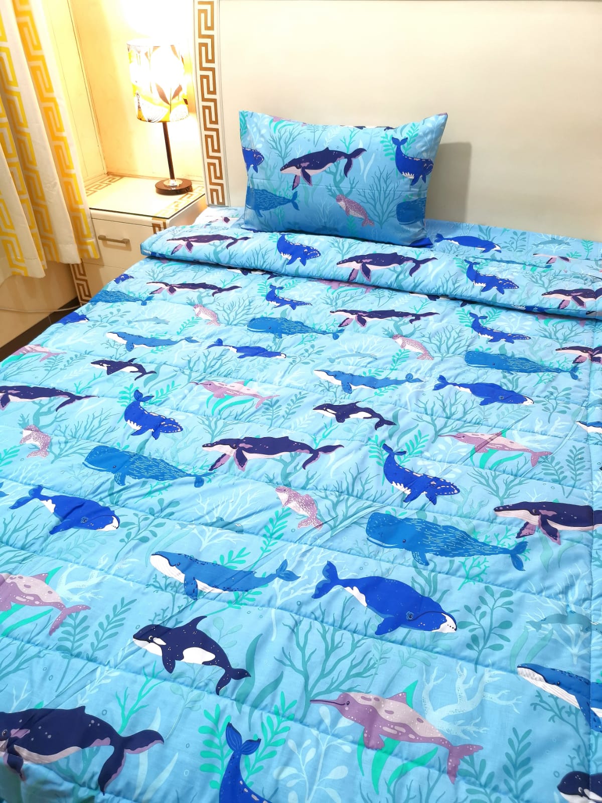 Kids Multi Colors Fishes Comforter Set