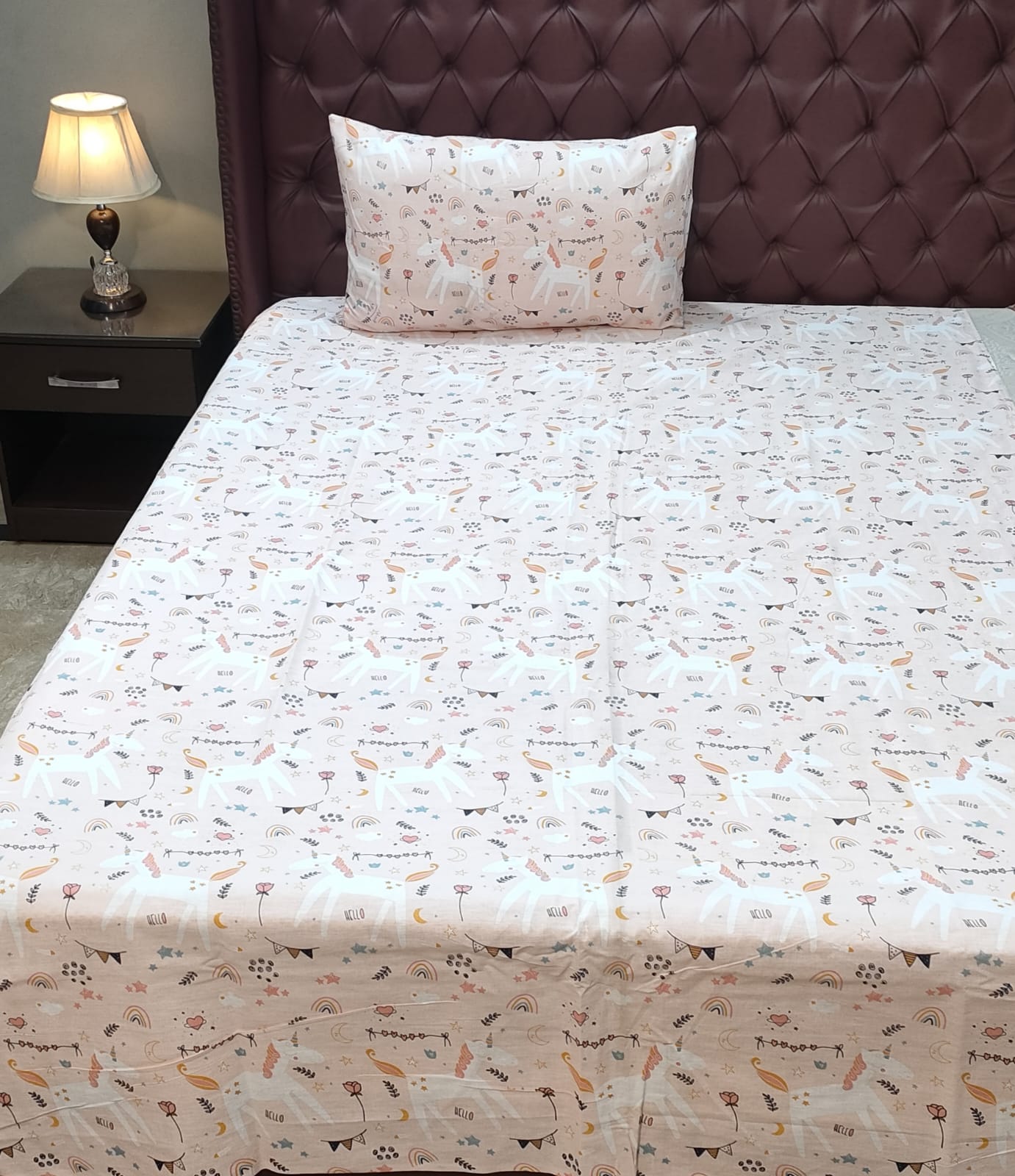 Kids Unicorn Cotton Bedsheet 8007
