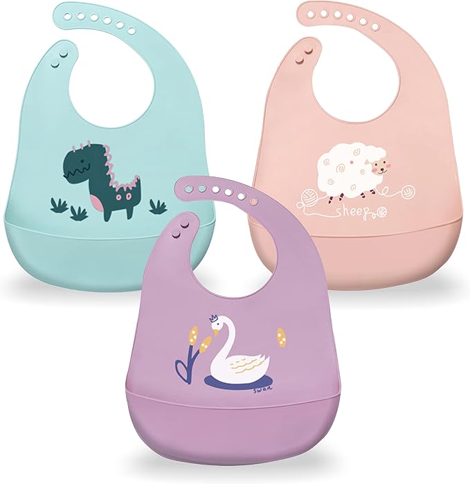 Baby Silicone Bib with Food Catcher