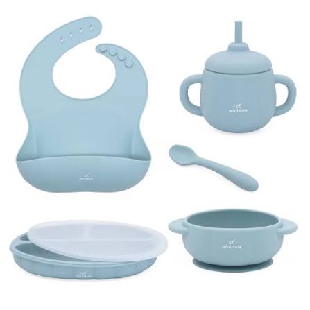 Silicone Baby Feeding Set – 5 Piece