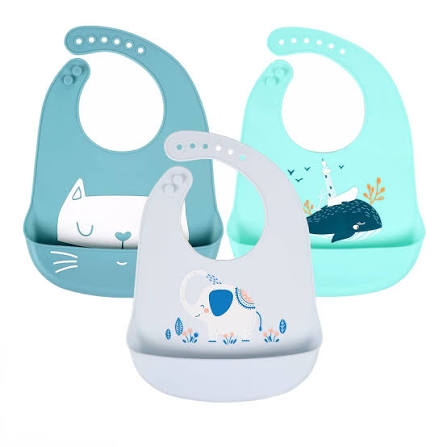 Baby Silicone Bib with Food Catcher