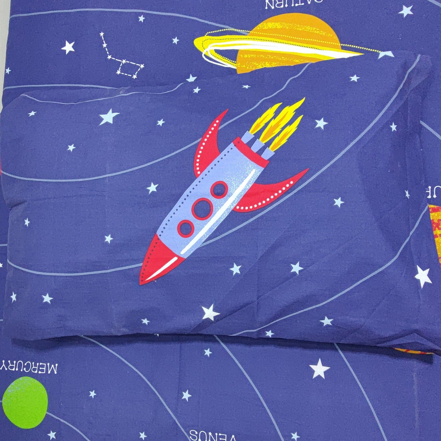 GLOW IN DARK SPACE BEDSHEET 0A06