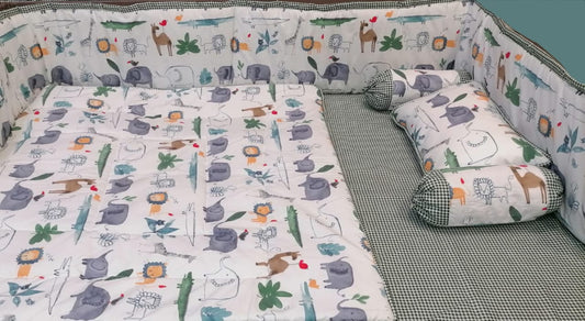 Animal Cartoon Character Baby Cot Set