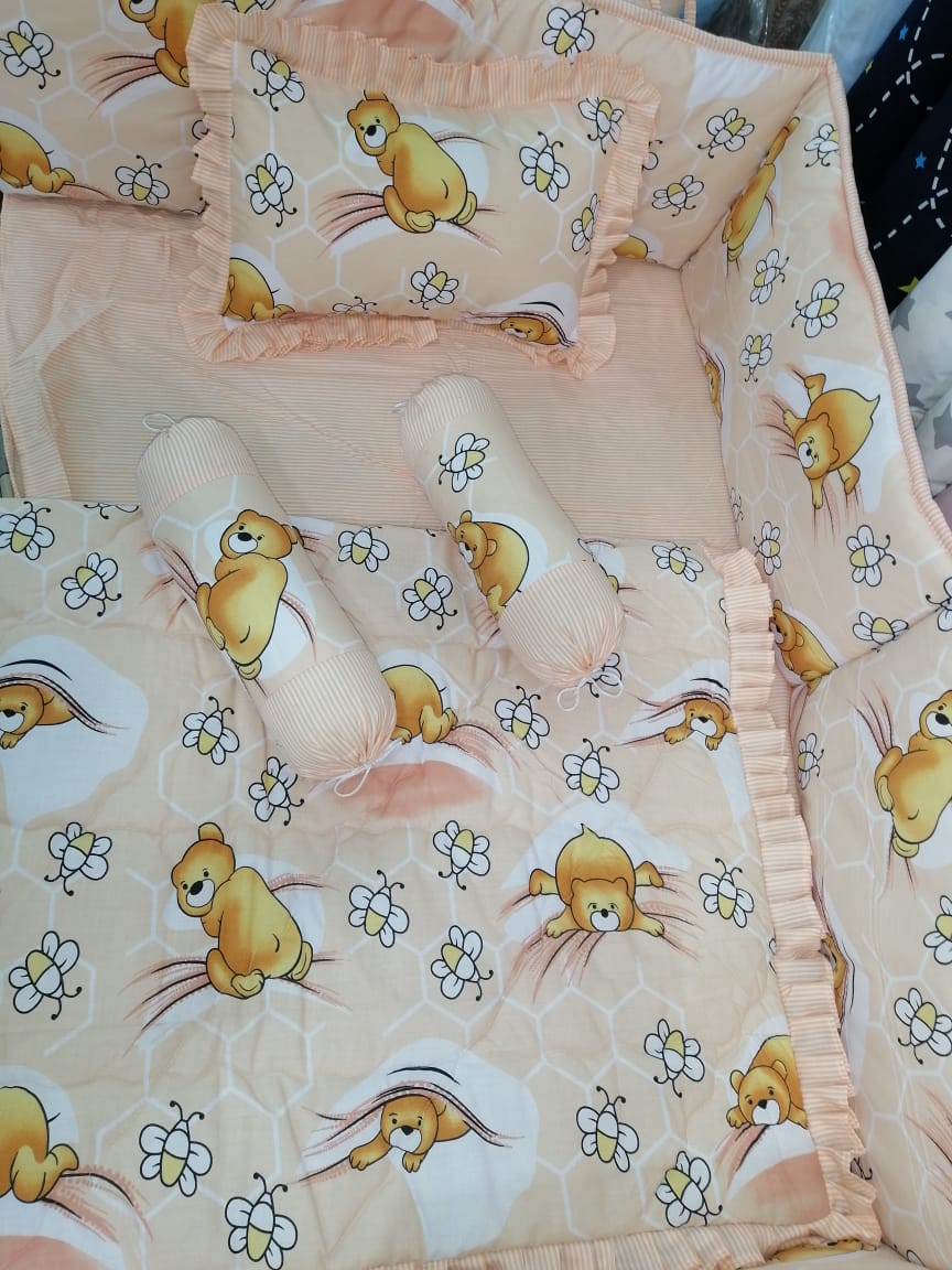 Bear And Bee Baby Cot Set