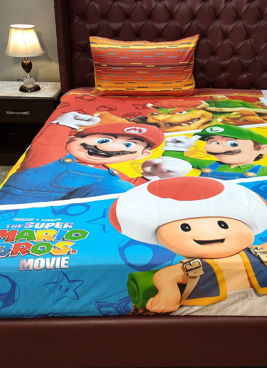 MARIO BROTHERS KIDS BEDSHEET 3099