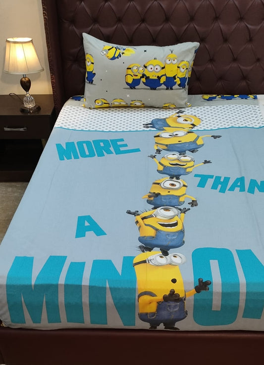 Kids Minions Characters Cotton Bedsheet 7816