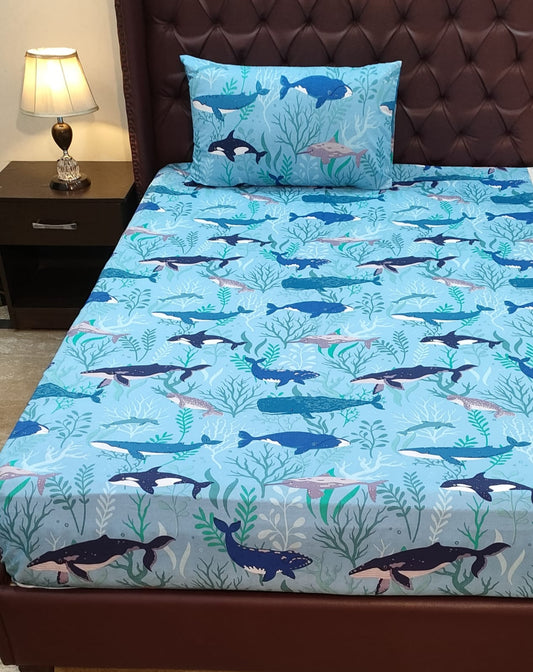 Kids Multi Fishes Bedsheet 7893