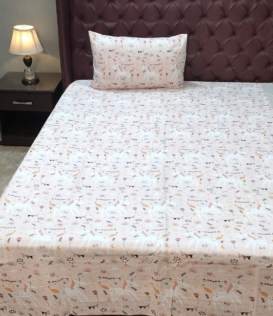 Kids Unicorn Cotton Bedsheet 8007