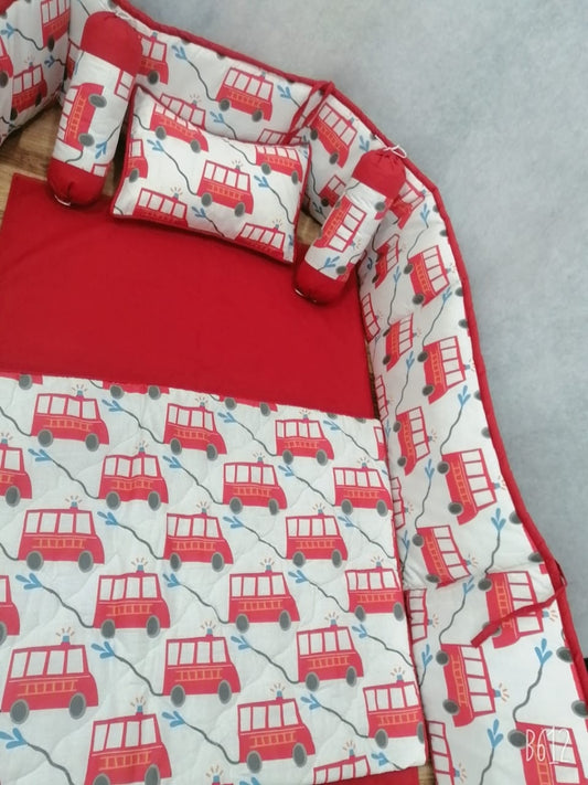 Red Cars Character Baby Cot Set