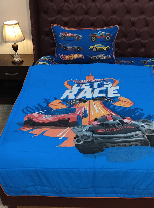 Hot Wheels Featured Cotton Bedsheet